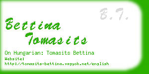 bettina tomasits business card